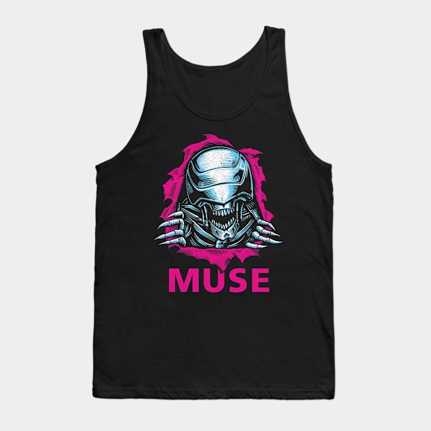 Muse cyborg Tank Top by Press Play Ent